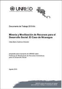 Minería y Movilización de Recursos para el Desarrollo Social: El Caso de Nicaragua